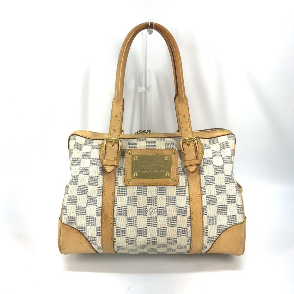 LOUIS VUITTON N52001 Damier Azur Berkeley PM Mini Boston Bag, Canvas, Women's...